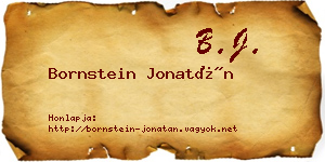 Bornstein Jonatán névjegykártya